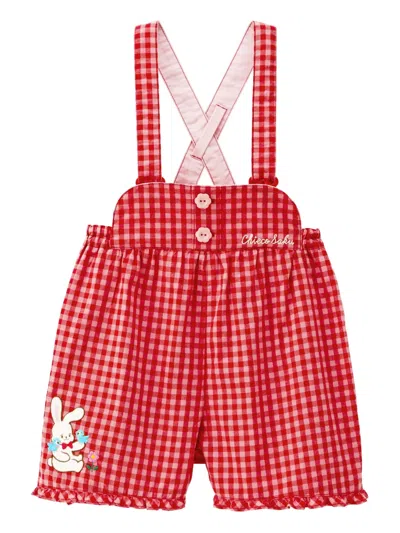 Miki House Kids' Rabbit-motif Shorts In Red