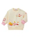 Miki House Usako Bunny Train Sweatshirt In Neutrals