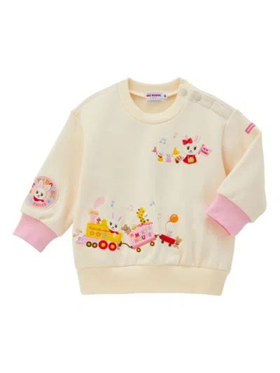 MIKI HOUSE RABBIT-PATCH SWEATSHIRT