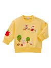 Miki House Usako Bunny Orchard Sweatshirt (2-7 Years) In Yellow
