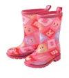 Miki House Rabbit Print Rain Boots In Pink