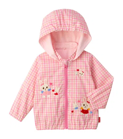Miki House Kids' Reversible Usako Coat In Pink