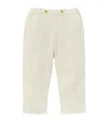 Miki House Silk Button-detail Sweatpants In White