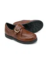 Miki House Single-buckle Loafers In Brown