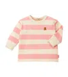 Miki House Striped Bear T-shirt In Pink