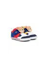 Miki House Teddy Embellished Touch-strap Sneakers In White