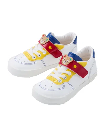 Miki House Kids' Teddy Sneakers In White