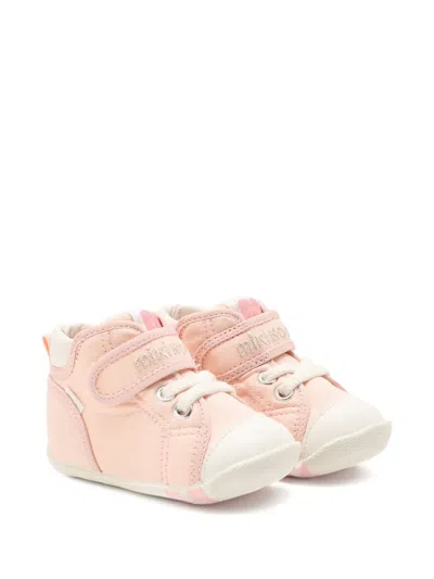 Miki House Babies' Touch-strap High-top Sneakers In Pink