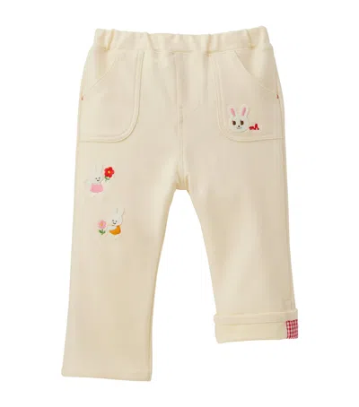 Miki House Kids' Usako And Friends Trousers In Ivory