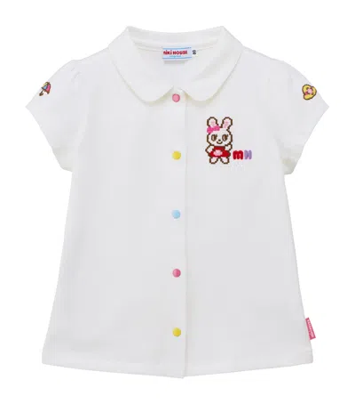 Miki House Kids'  Usako Bunny Blouse In White