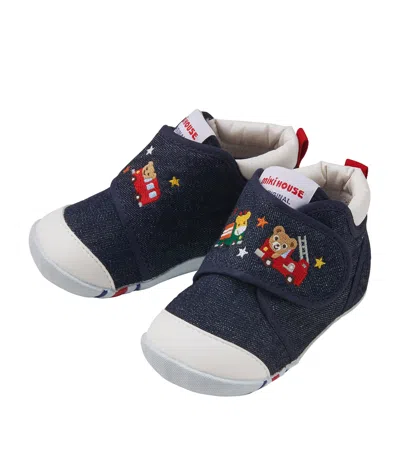 Miki House Kids' Velcro Shoes In Navy