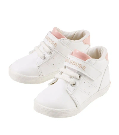 Miki House Velcro-strap High-top Sneakers In Pink
