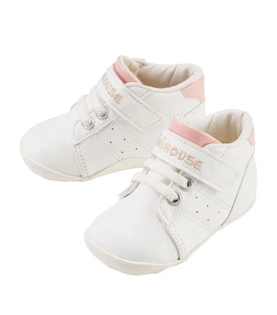 Miki House Velcro-strap High-top Sneakers In Pink