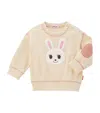 Miki House Waffle Bunny Sweatshirt (2-7 Years) In White