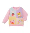 Miki House Wool-blend Colour-block Sweater In Pink