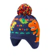 Miki House Wool-blend Dinosaur Hat In Navy