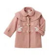 Miki House Wool Chieco Saku Coat In Pink