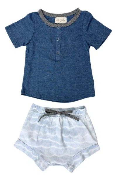 Miki Miette Babies' Christopher Henley & Shorts Set In Key West
