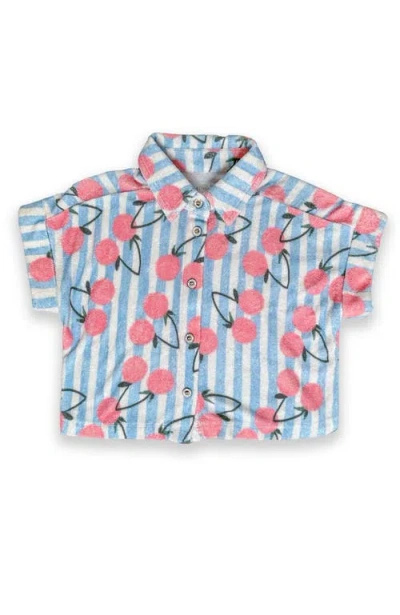 Miki Miette Babies'  Dakota Boxy Buttondown In Blue