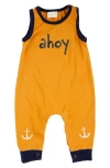 Miki Miette Drew Cotton Graphic Romper In Ahoy