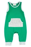 Miki Miette Drew Mixed Print Tank Romper In Badminton