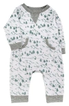 Miki Miette Henry Alpine Print Waffle Knit Romper In Alpine