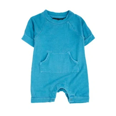 Miki Miette Babies'  Henry Romper In Blue