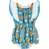 Miki Miette Isla Cotton Gauze Bubble Romper In Love Daisies
