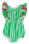 Miki Miette Isla Stripe Cotton Gauze Bubble Bodysuit