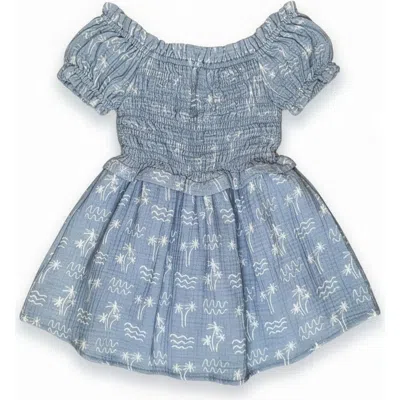 Miki Miette Kids'  Ivy Cotton Dress In Gray