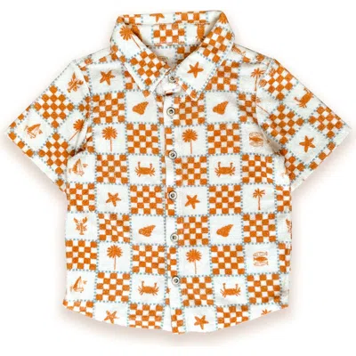 Miki Miette Babies'  Jerry Short Sleeve Buttondown In Multi