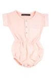 Miki Miette Judy Henley Romper In Seashell