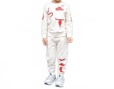 Miki Miette Kid's Corey Pullover Sweater In Wild Horses In Multi