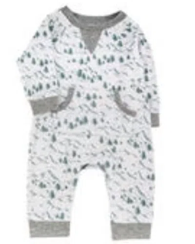 Miki Miette Kid's Henery Romper In Alpine In White
