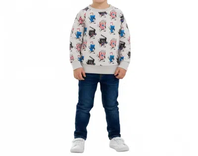 Miki Miette Kid's Iggy Pullover Sweater In Cinerama In White