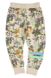 MIKI MIETTE MIKI MIETTE KIDS' BECKHAM SAFARI PRINT COTTON JOGGERS