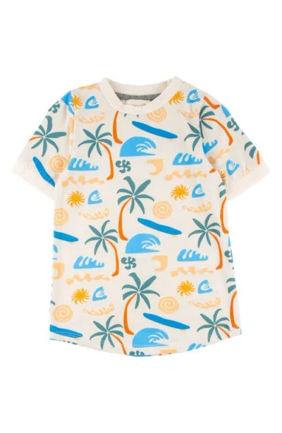 Miki Miette Kids' Christopher Tropical Print Cotton T-shirt