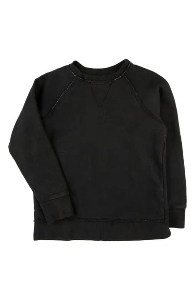 Miki Miette Kids' Iggy French Terry Sweatshirt In Black