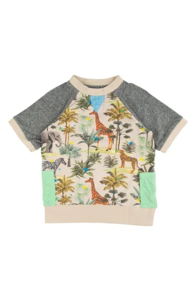 Miki Miette Kids' Iggy Safari Print Cotton T-shirt