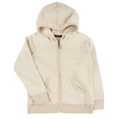 Miki Miette Kids Indigo Zip Hoodie In Oatmeal In Neutral