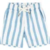 Miki Miette Kids' Logan Stripe Chambray Pull-on Shorts