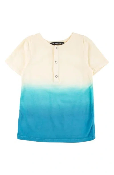 Miki Miette Kids' Pauli Ombré Short Sleeve Henley In Honolulu