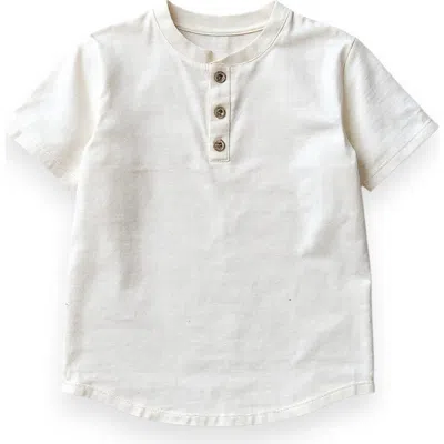 Miki Miette Babies'  Pauli Short Sleeve Henley In Animal Print