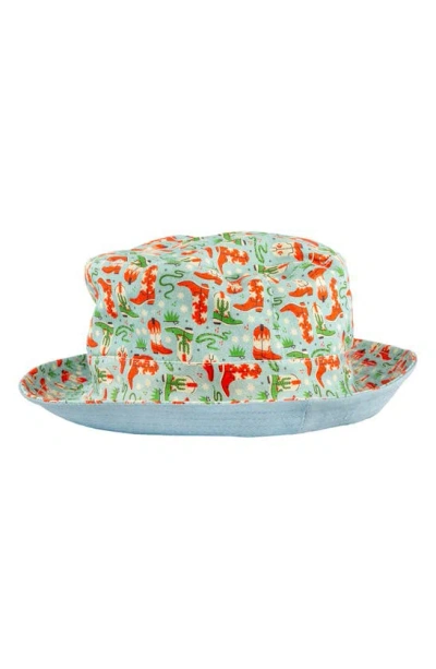 Miki Miette Babies' Reversible Bucket Hat In Green