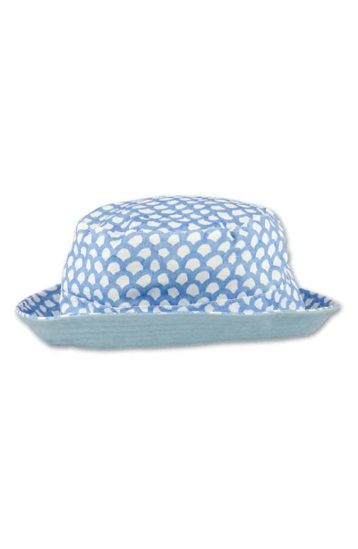 Miki Miette Babies' Reversible Cotton Bucket Hat In Blue