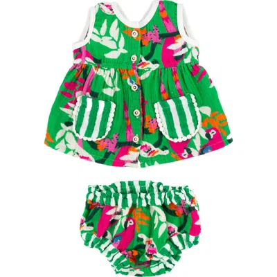 Miki Miette Babies'  Taylor Cotton Gauze Tank & Bloomers Set