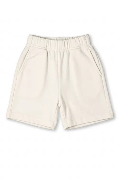 Miki Miette Kids'  Wylie Cotton Shorts In Neutral