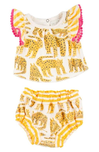 Miki Miette Babies'  Yasi Cotton Gauze Top & Bloomers Set