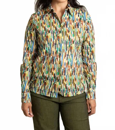 Miki Thumb Liberty Cotton Classic Shirt In Maksi Multi