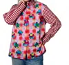 Miki Thumb Marty Boyfriend Shirt In Rainbow Red In Multi